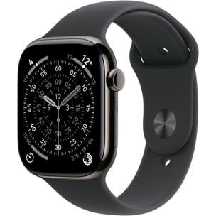 Montre connectée APPLE WATCH 46mm Tit Ardoise / Noir Serie 11 M/L Cellular