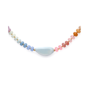 Collana Gummy Stones Acciao Placcato Oro