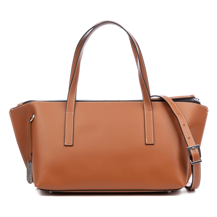 Badalucco bolso de hombro mujer. Piel auténtica Ruga.