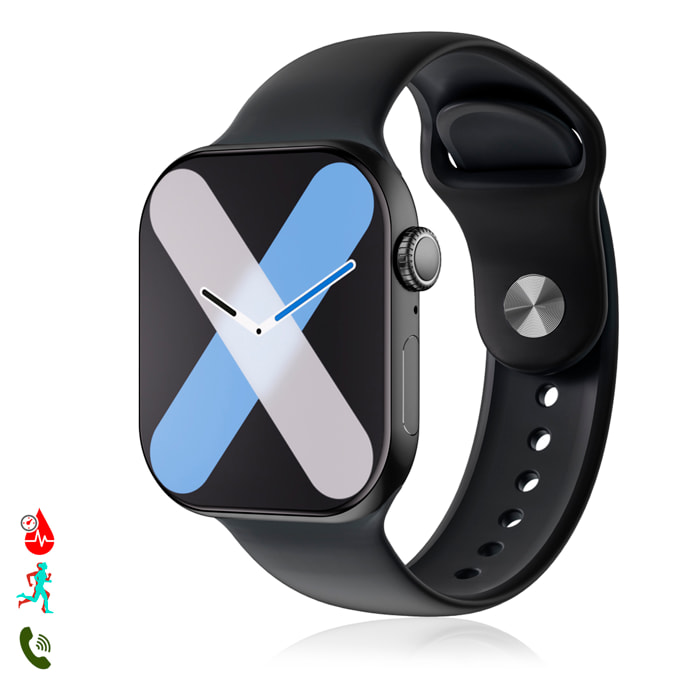 Smartwatch S10 con monitoraggio avanzato della frequenza cardiaca, ECG, zucchero nel sangue, chiamate Bluetooth. Traduttore vocale, ChatGPT e giochi di abilità.