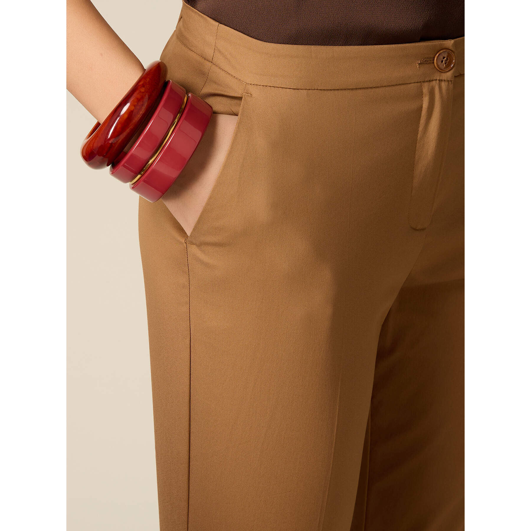 Oltre - Pantalones chinos de algodón - Beige