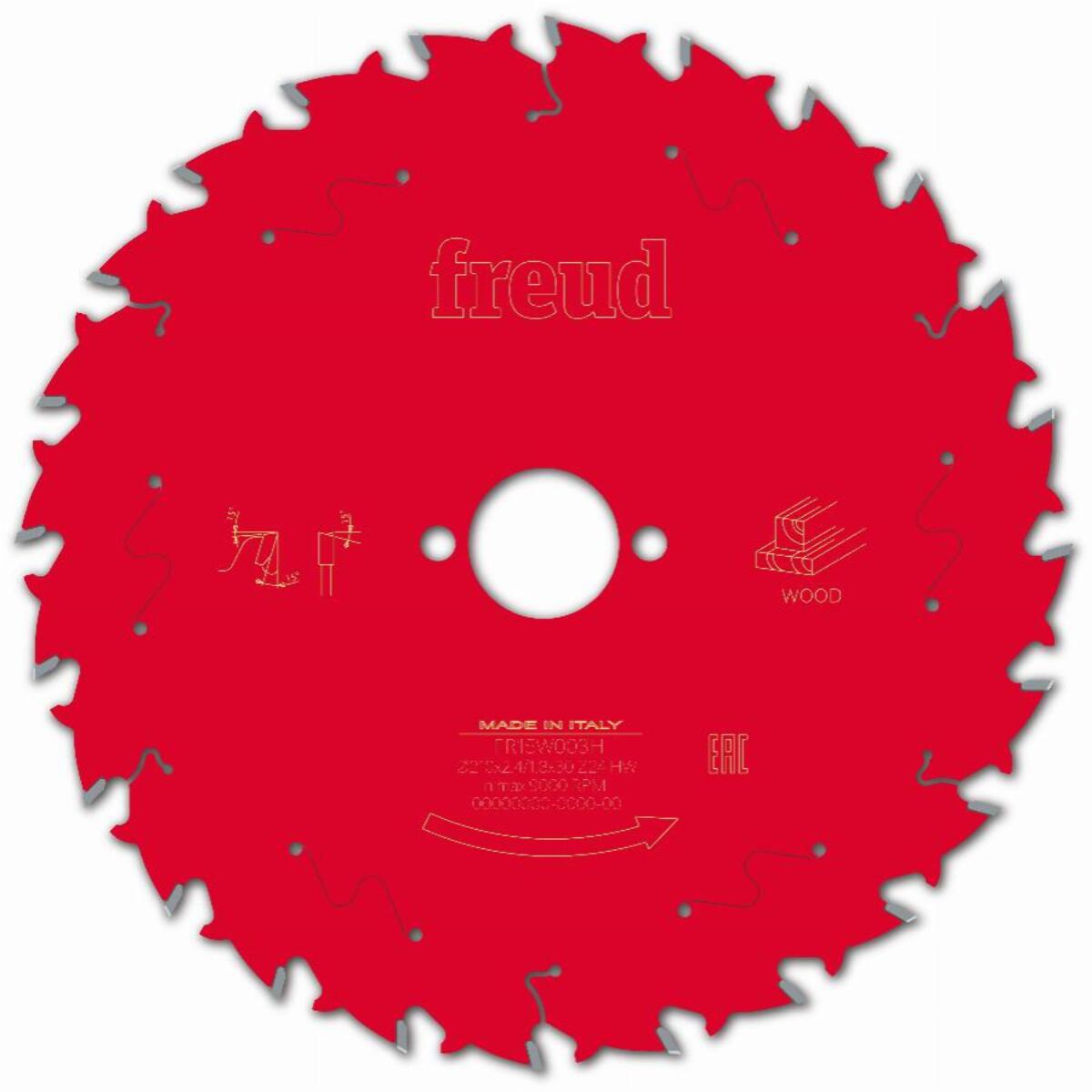 Lame pour scie circulaire portative FREUD - Ø210 2,4/1,8 AL30 Z24 BA 15° - F03FS09725 -FR15W003H