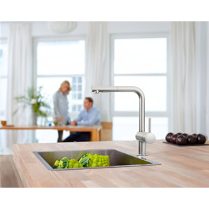 GROHE Minta Mitigeur monocommande Evier douchette extractible finition Supersteel