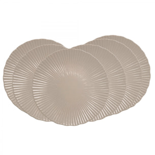 Lot de 6 grandes assiettes, design 1, SUGAR