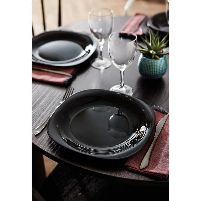 6 platos negros 28,8 x 27 cm Carine - Luminarc