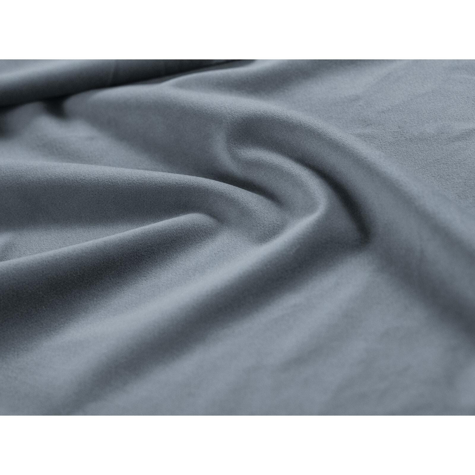 Méridienne droite "Vienna" en velours bleu clair