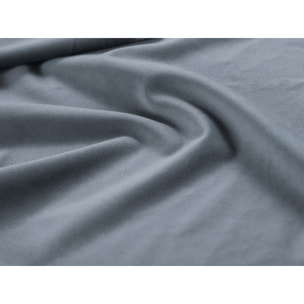 Méridienne droite "Vienna" en velours bleu clair