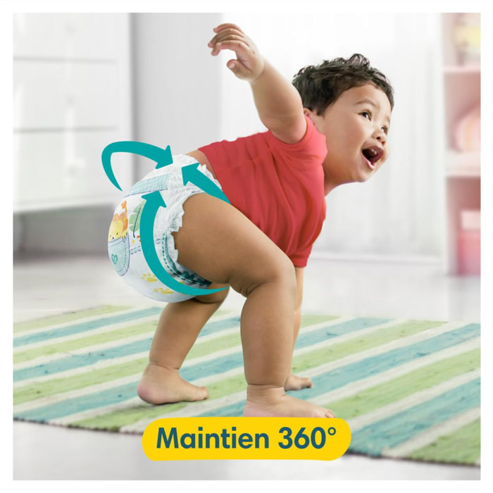 104 Couches-Culottes Baby-Dry Taille 3, 6kg - 11kg, Pampers