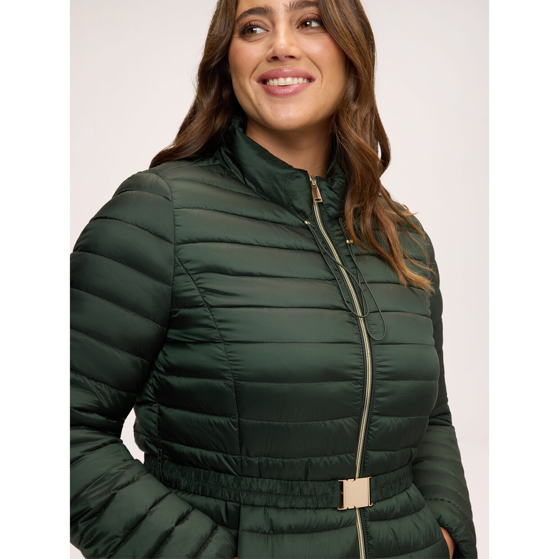 Fiorella Rubino - Piumino leggero con imbottitura in Sorona® Aura - Verde