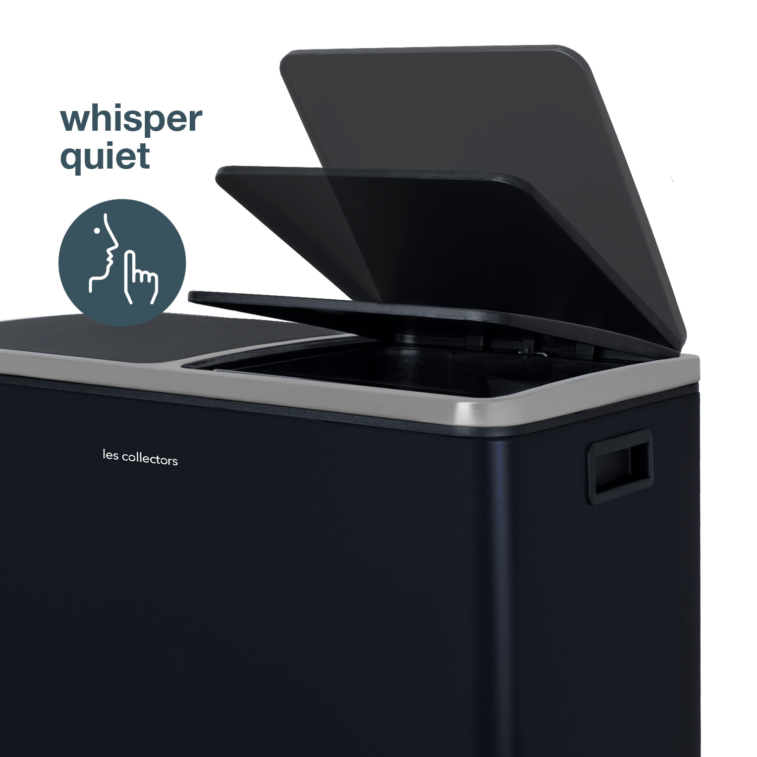 Papelera de reciclaje de pedal N°908 Les Collectors, 60 L, Azul noche