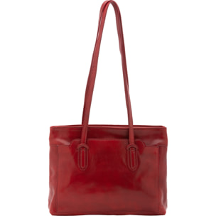Borsa a spalla da donna - Modello Iduna Lux - Vera pelle - 35.0 x 26.0 x 12.0 cm