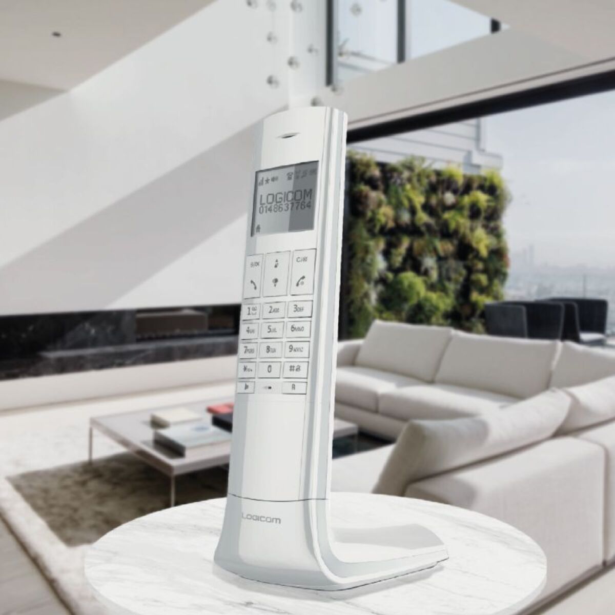 Téléphone sans fil LOGICOM Luxia Solo Blanc/Gris