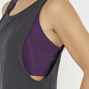 Canotta palestra da donna NISHER grigio scuro