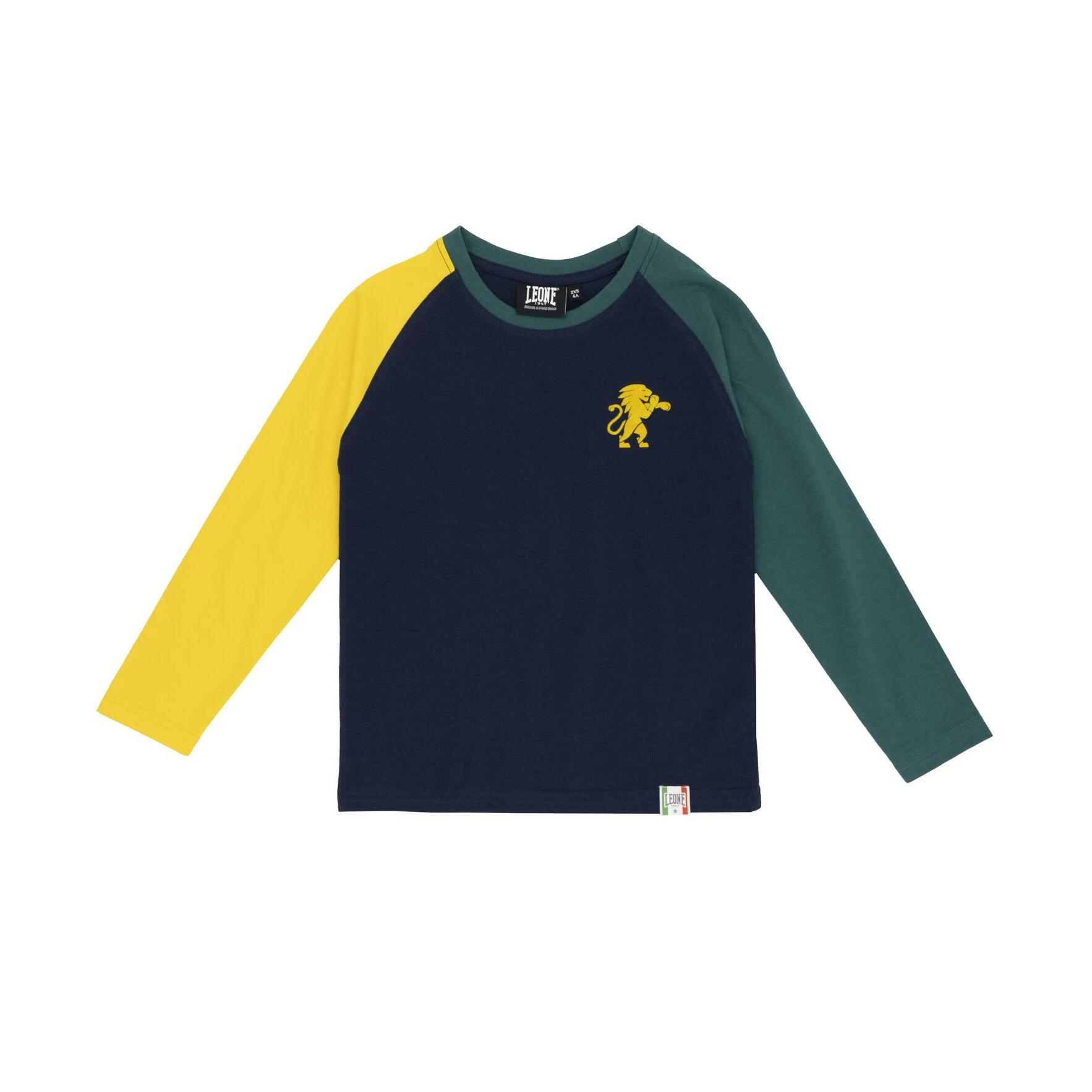 T-shirt Leone bambino con maniche lunghe raglan College