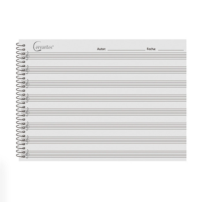 PACK 12 UNITA' QUADERNO MUSICALE 4 PENTAGRAMMI A5 CERVANTES