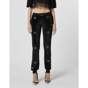 PHILIPP PLEIN Chenille Joggers Monogram Strass