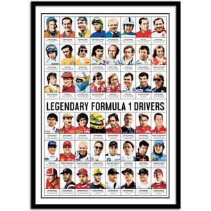 Affiche - Legendary Formula 1 Drivers - Olivier Bourdereau