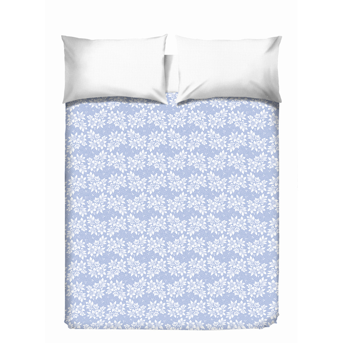 Copriletto di cotone Olivia azzurro 100% cotone