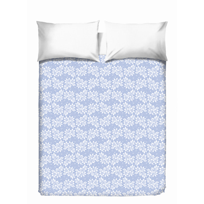 Copriletto di cotone Olivia azzurro 100% cotone