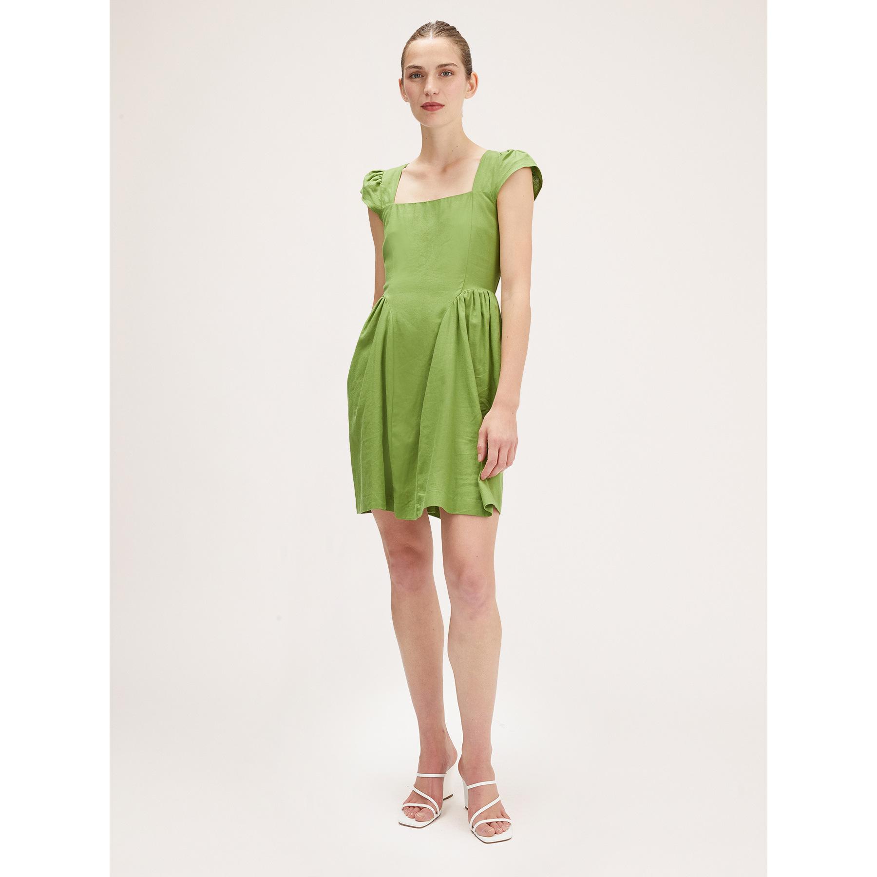 Motivi - Mini dress misto lino - Verde chiaro