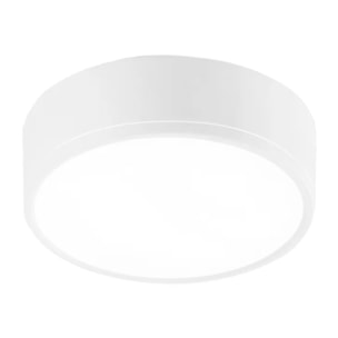 Plafoniera LED KLIO rotonda in alluminio bianco 22W luce calda 17 cm.