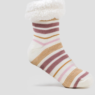 Calcetines mujer Raya Calendula malva rosa