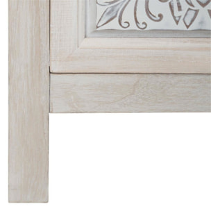 Cómoda cajonera blanca de 3 cajones para tu almacenamiento|l. 48 x p. 34 x h. 80 cm