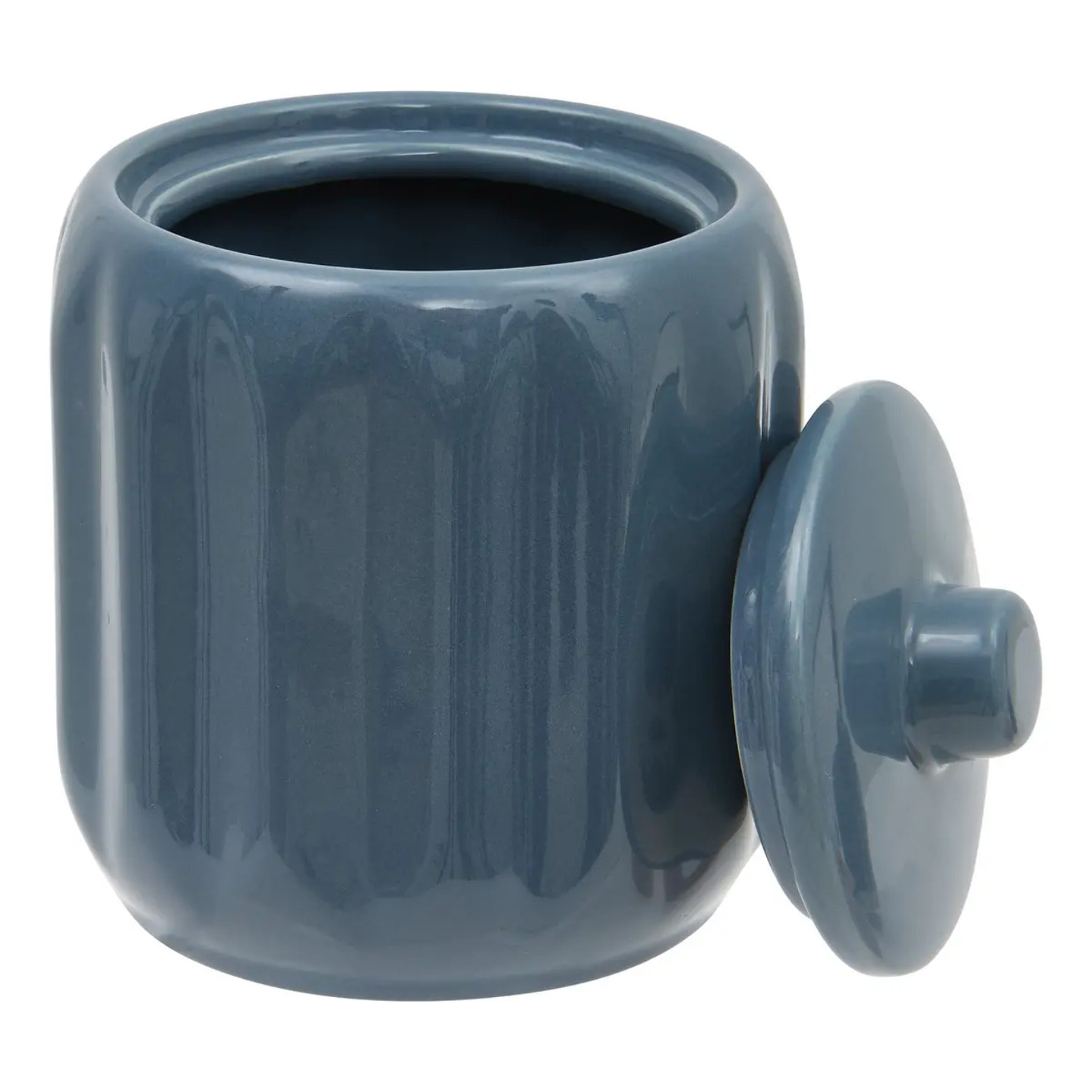 Pot à coton Colorama en céramique D.12,5cm bleu