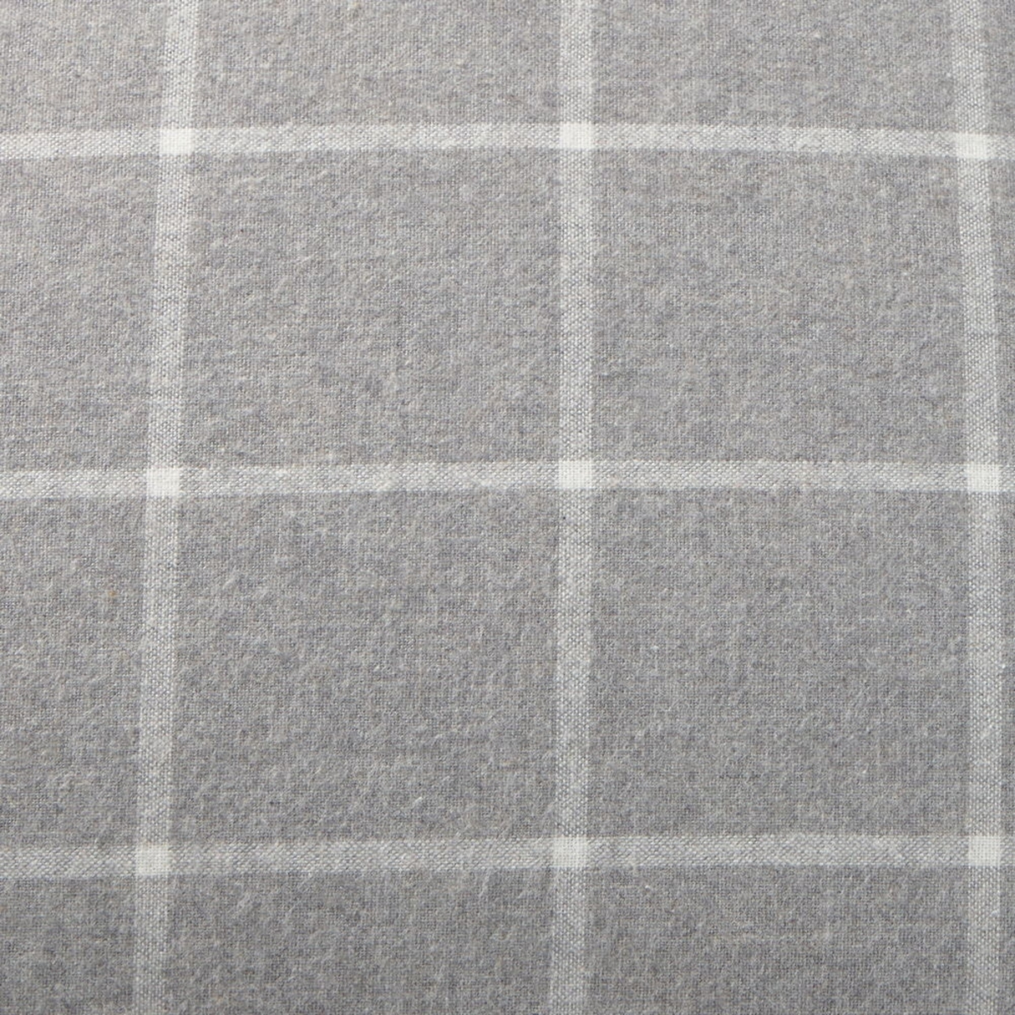 Funda cojín algodón franela cuadros Onfra color gris Franela de algodón