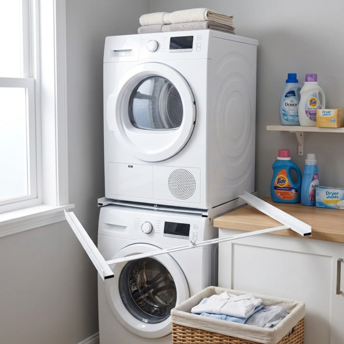 Kit de superposition lave-linge sèche-linge Fackelmann