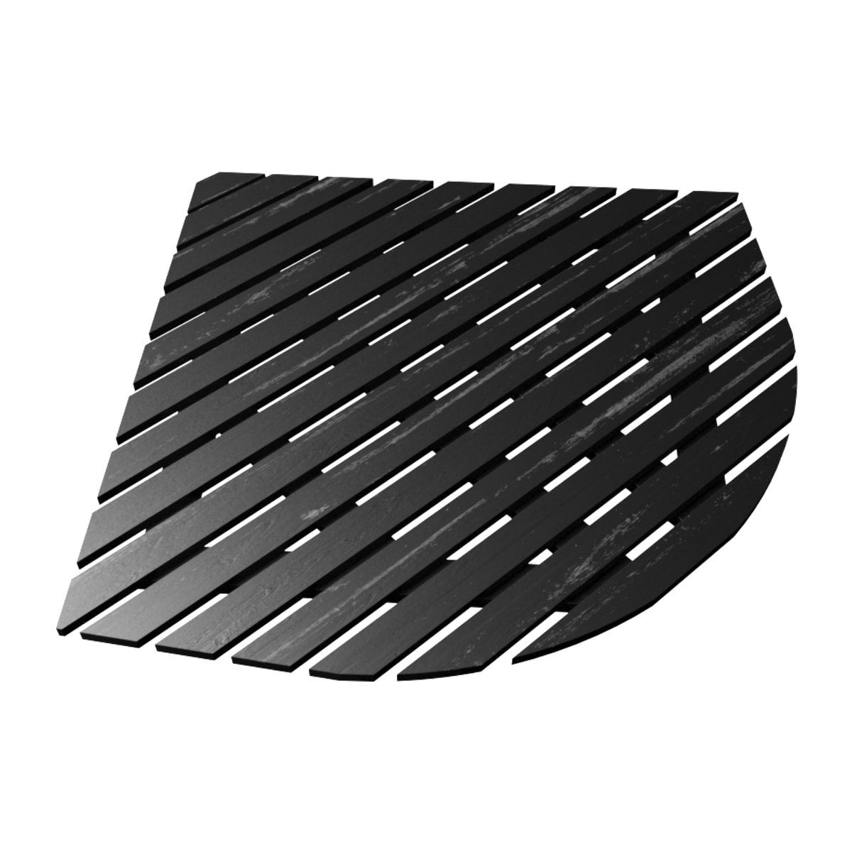 Caillebotis en Bois Composite Gris pour Cabine 1/4 de Cercle - Dimensions 76.2 x 76.2 x 3.2 cm