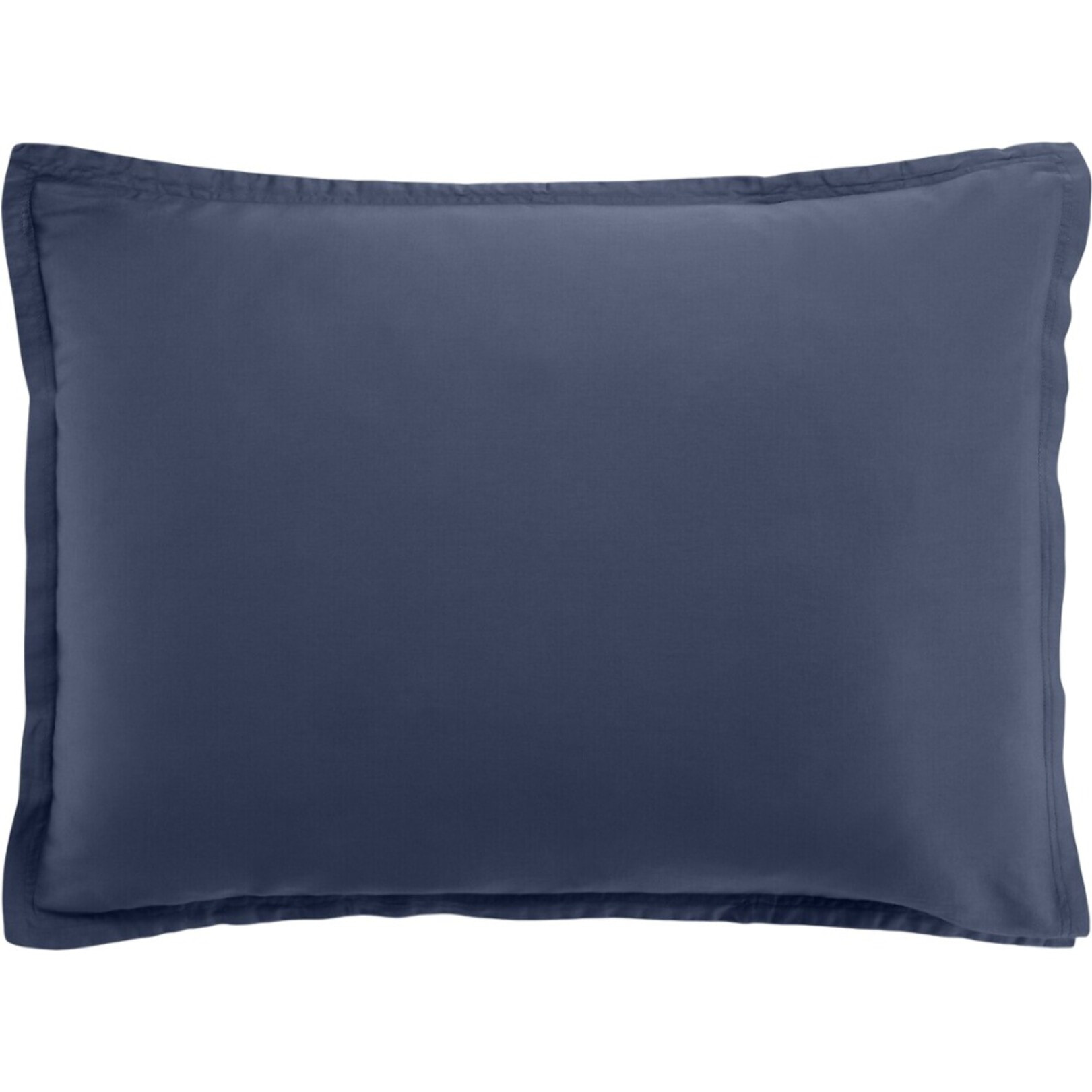 Paire de Taies D'oreiller 1pcs 100% Satin De Coton 105 Fils Bleu Marine