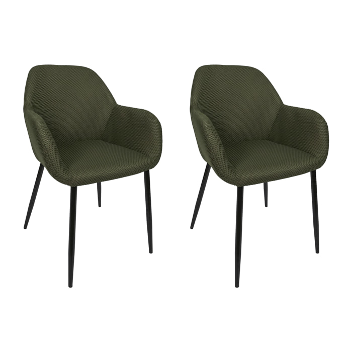 Fauteuil Atome Kaki - Lot De 2