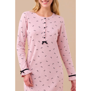 Camicia donna caldo cotone articolo fiocco Noidinotte