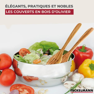 Couverts à salade Fackelmann Édition Bois d'olivier