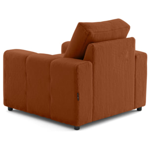 Crocus - fauteuil en fausse fourrure - Rouille