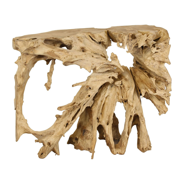 Console en racine de teck blanchi GOBI