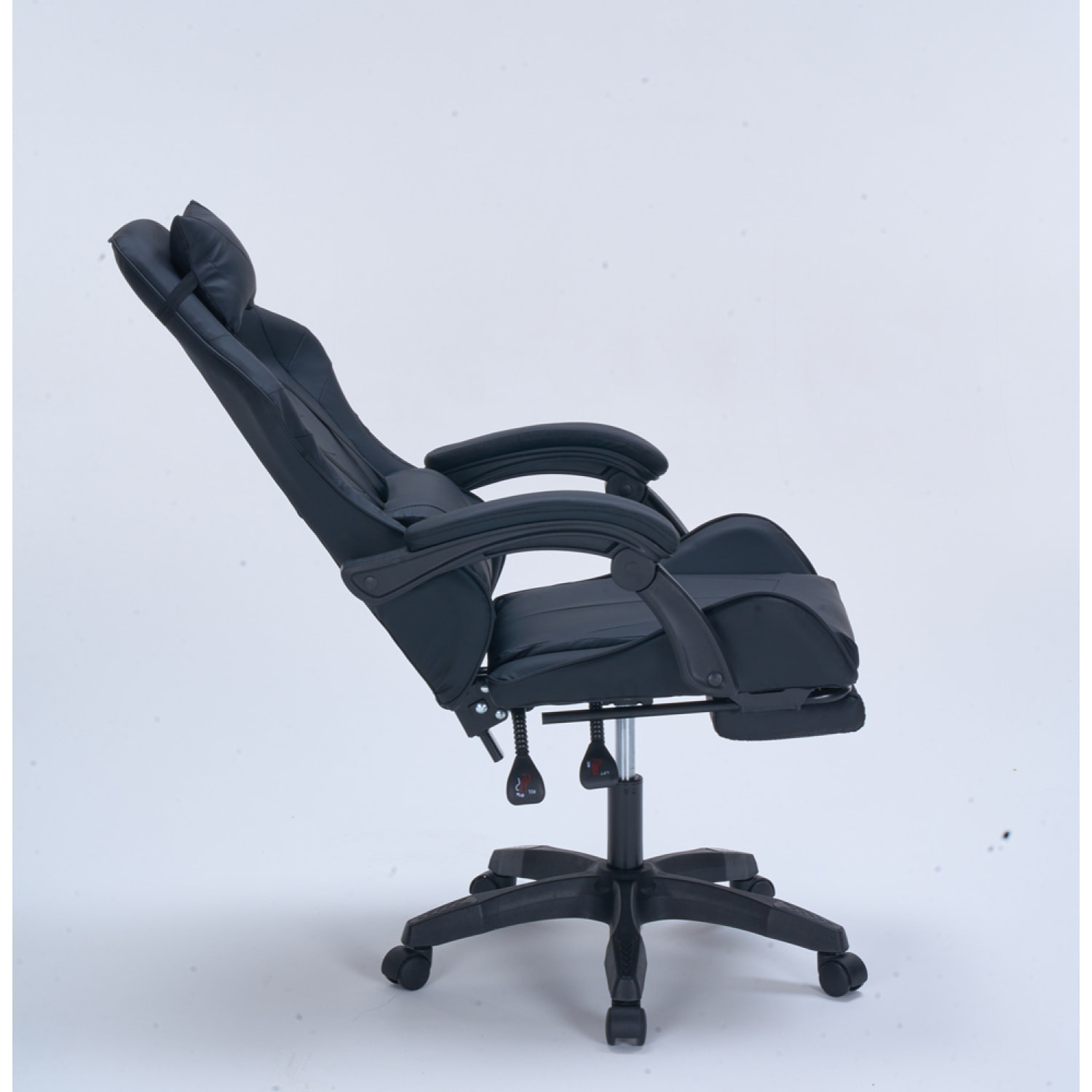 Chaise gaming de bureau ergonomique inclinable noire JOAO