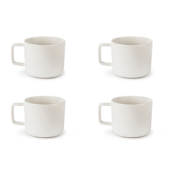 Set 4 Tazze Tè Excelsa – Nordic, Stoneware Bianco