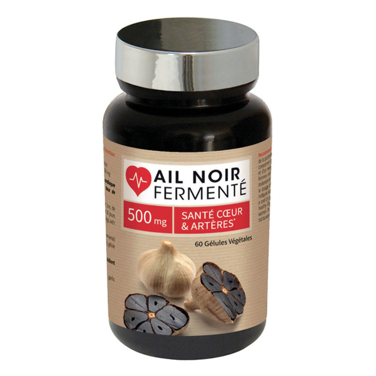 NUTRI EXPERT - Ail Noir Fermenté - Contribue au maintien de la santé cardiaque et vasculaire - Sans gluten