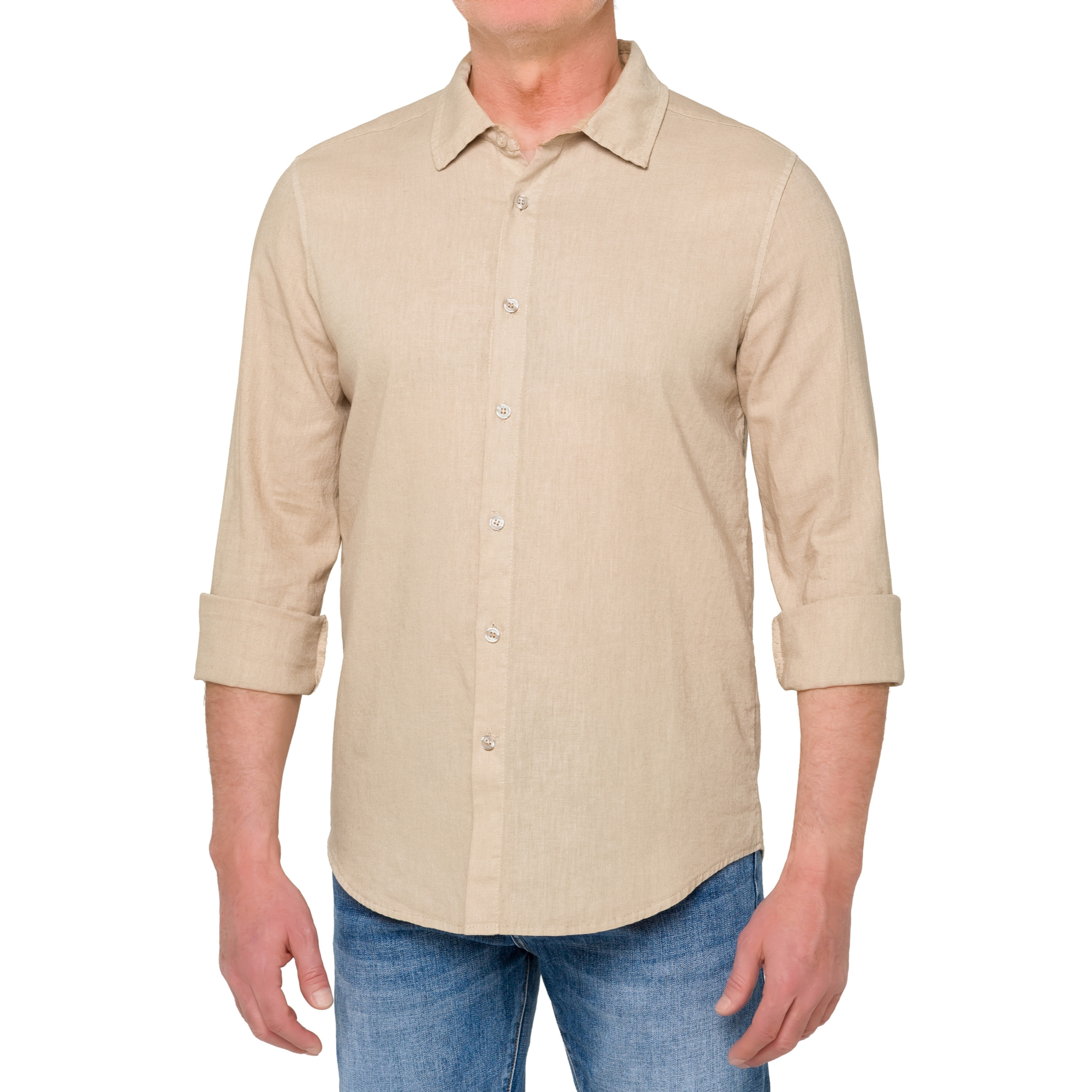 Camisa de lino Hot Buttered Saunders Beige