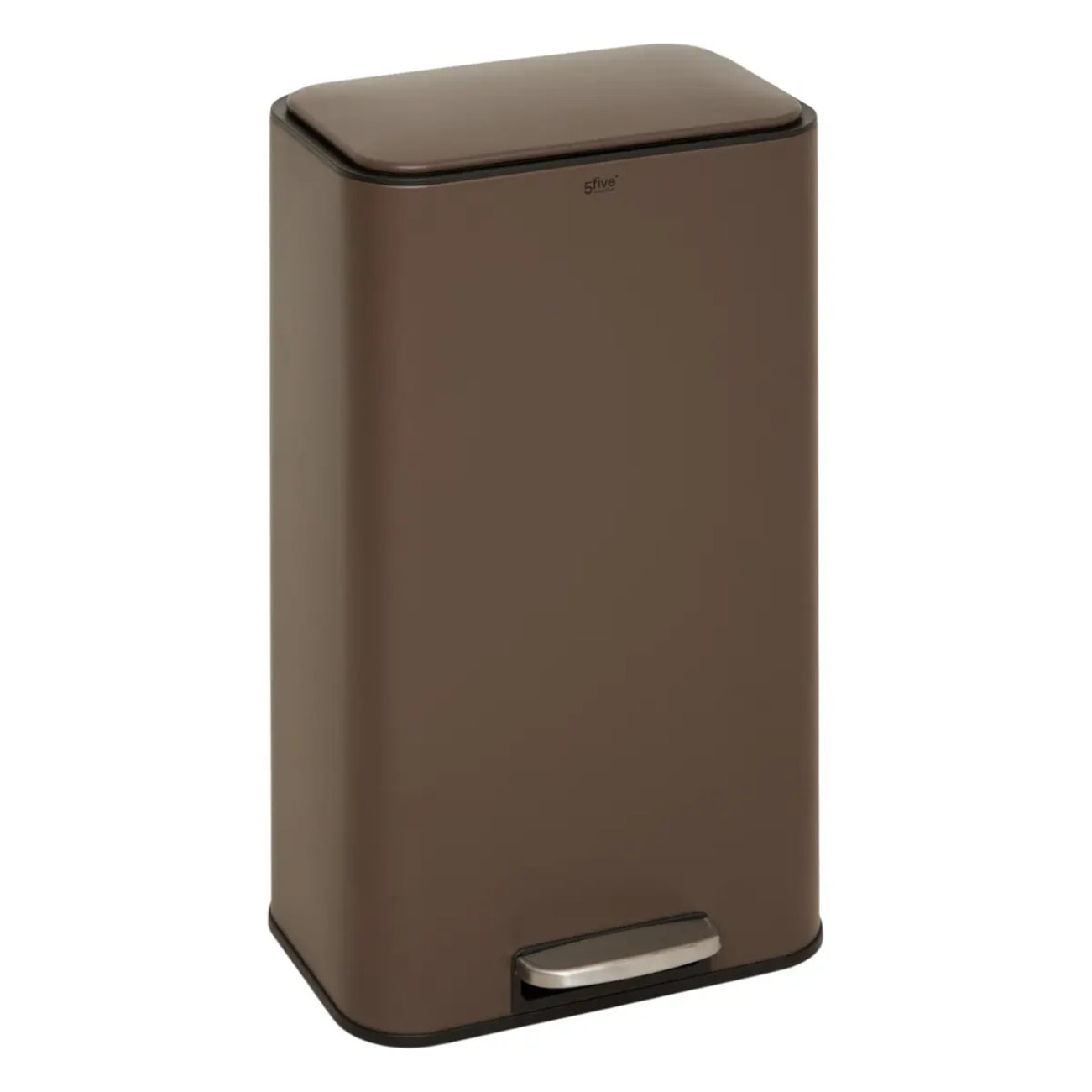 Poubelle rectangulaire à pédale Delta 30L chocolat