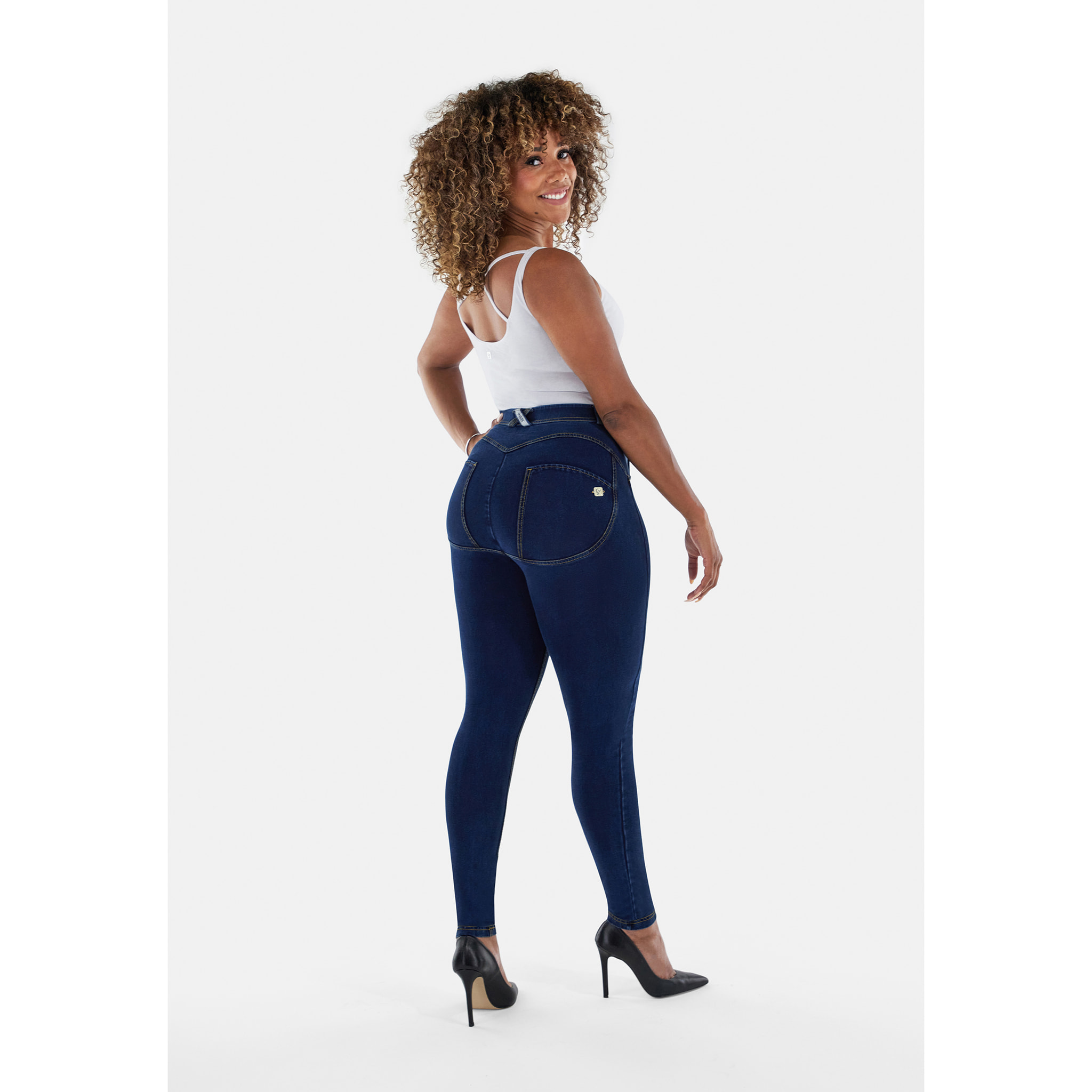 Jeggings push up WR.UP® curvy gamba skinny in cotone