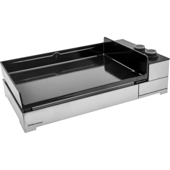 Plancha électrique FORGE ADOUR Premium E60 Inox 2 brûleurs à poser, 58.5x40.5 cm