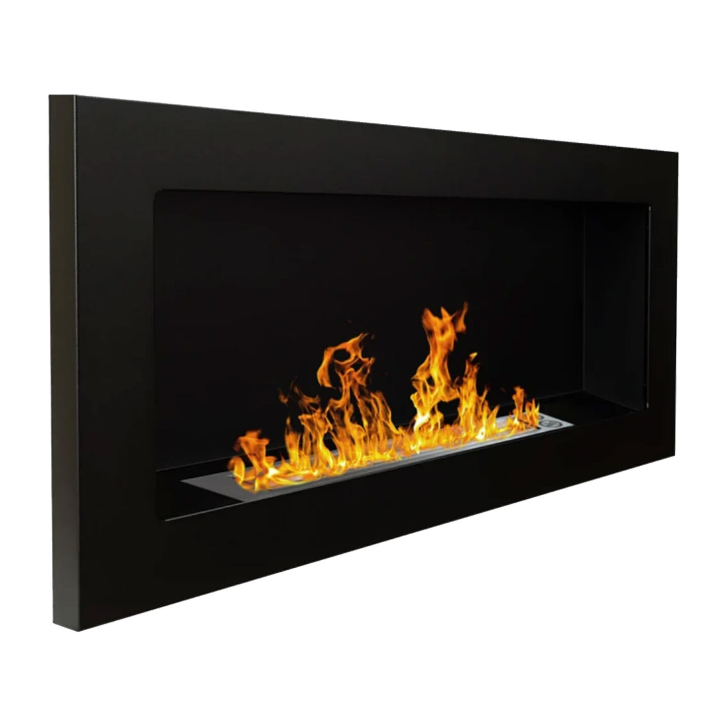 Lucca - Camino a bioetanolo da parete o incasso 90x12xH40 cm