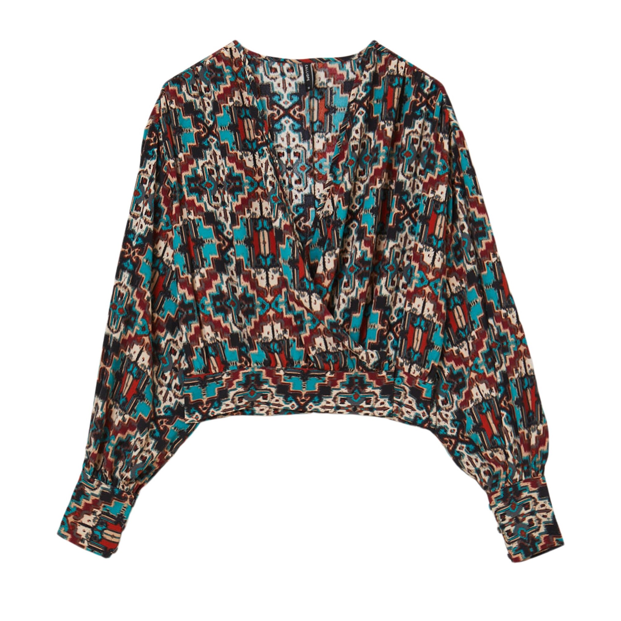 Blusa fantasia con incrocio