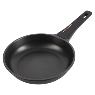 Juego de 2 sartenes ø24ø28cm en aluminio fundido con mango de baquelita