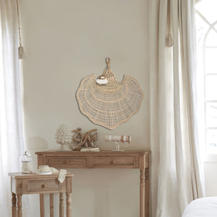 Eventail "Wonder" roseau 58x54cm