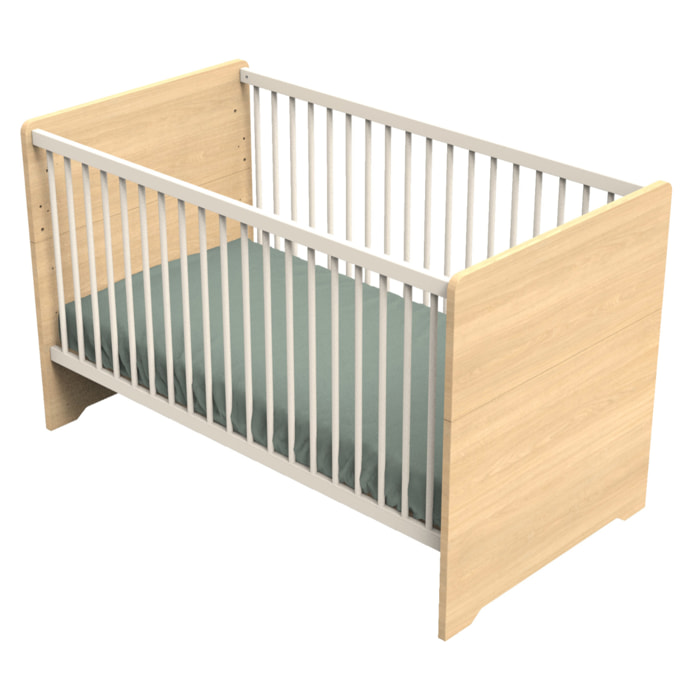 Lit évolutif 140x70 - Little Big Bed en bois décor chêne miel