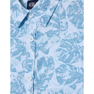 Camisa Manga Corta Azul Claro - Blueraira